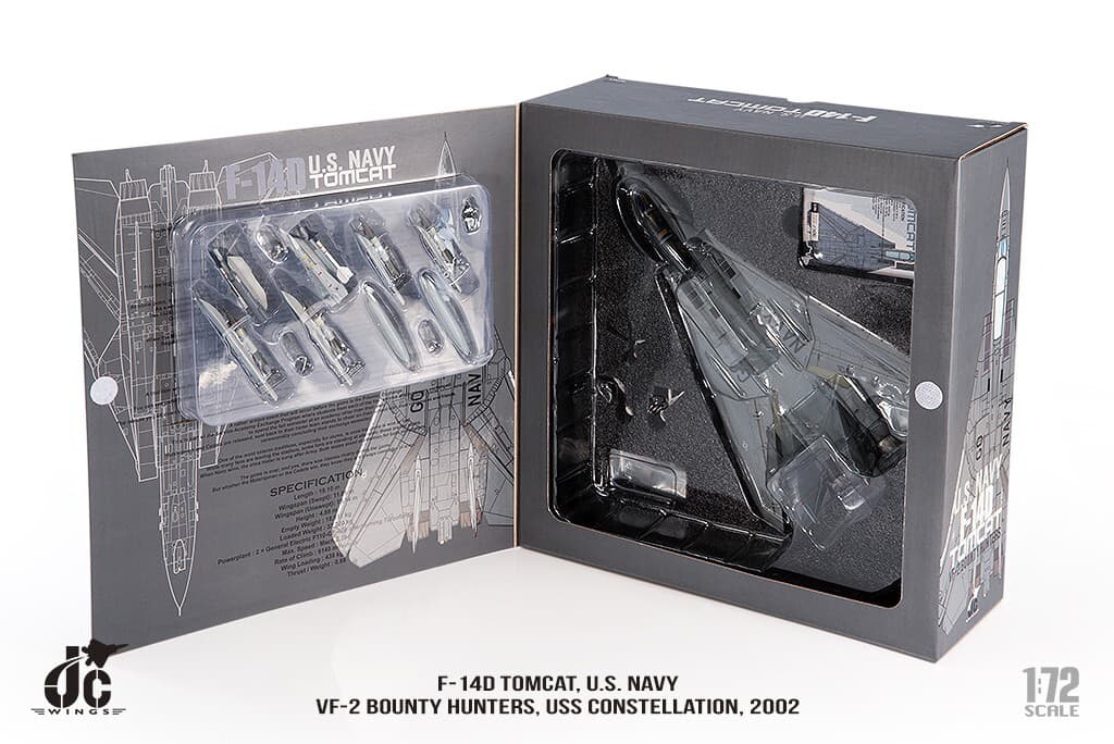 F-14D Tomcat, US Navy, VF-2 Bounty Hunters, 2002, 163900, 1/72, JCW-72-F14-008