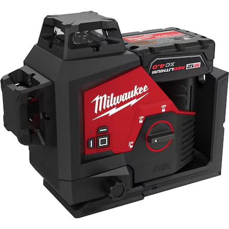 Milwaukee Tool 3632-21 M12 Green 360-Degree 3-Plane Laser Kit