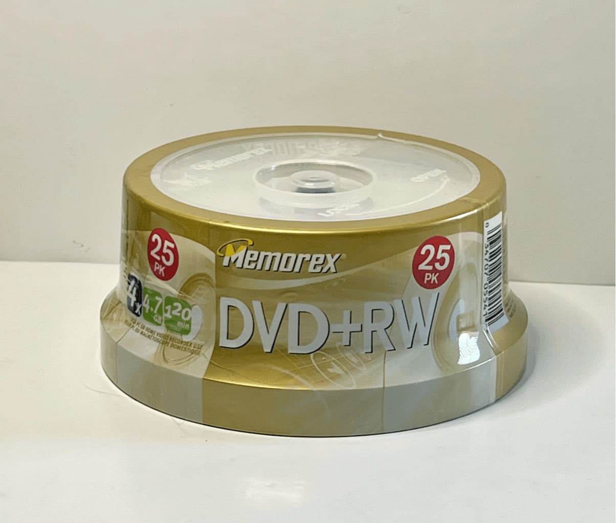 Memorex DVD+RW 25 PACK SEALED - 4x 4.7 GB 120 MIN Sealed NEW