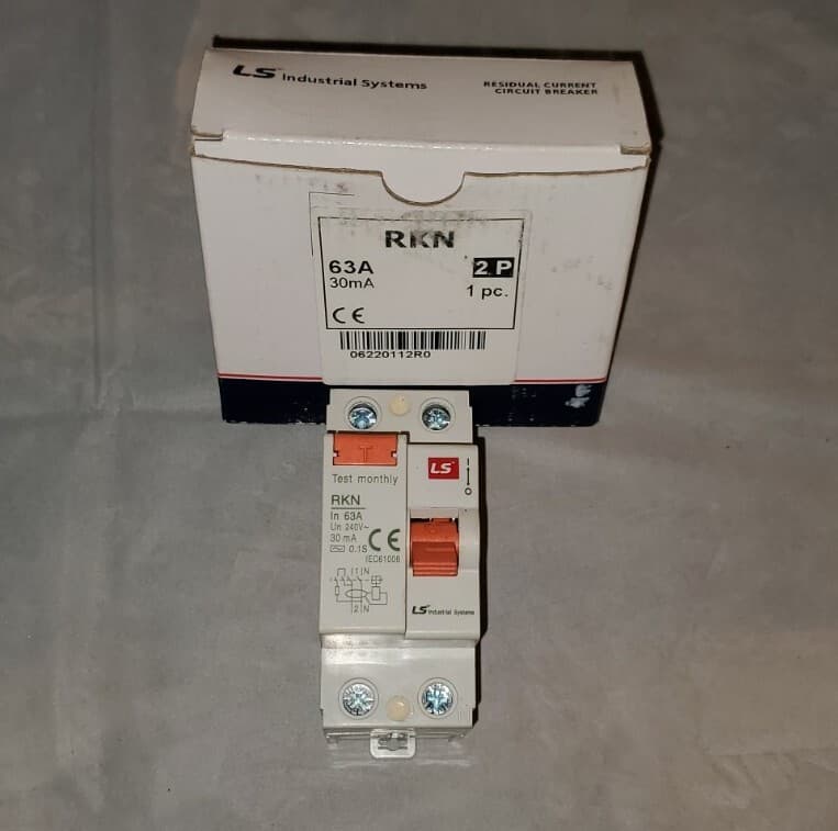 LS 63Amp Differential Circuit Breaker 2-Pole Residual Current Class A 30ma
