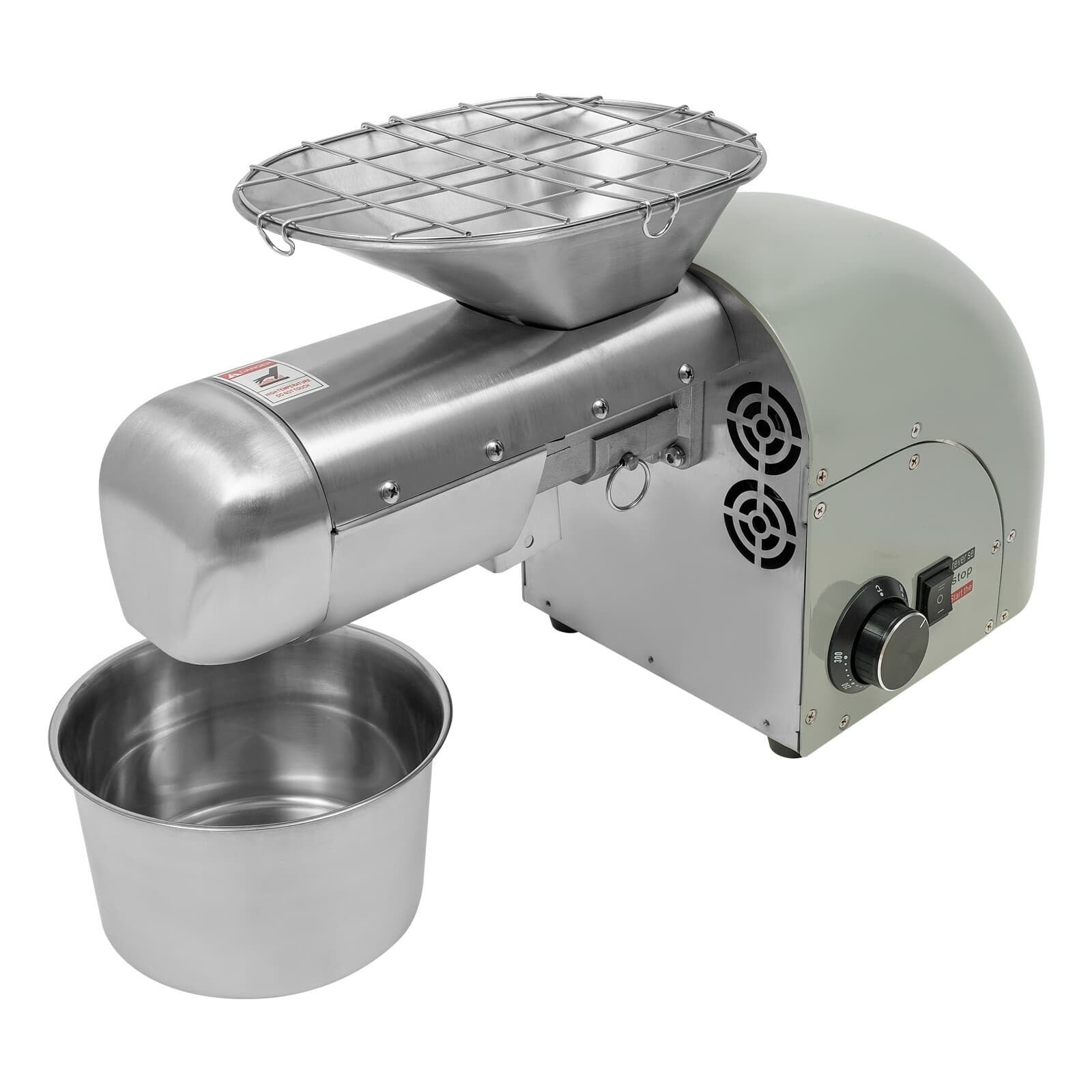 Oil Press Machine Nut Seeds Oil Extractor Cold & Hot Press Machine 1250W 50-300℃