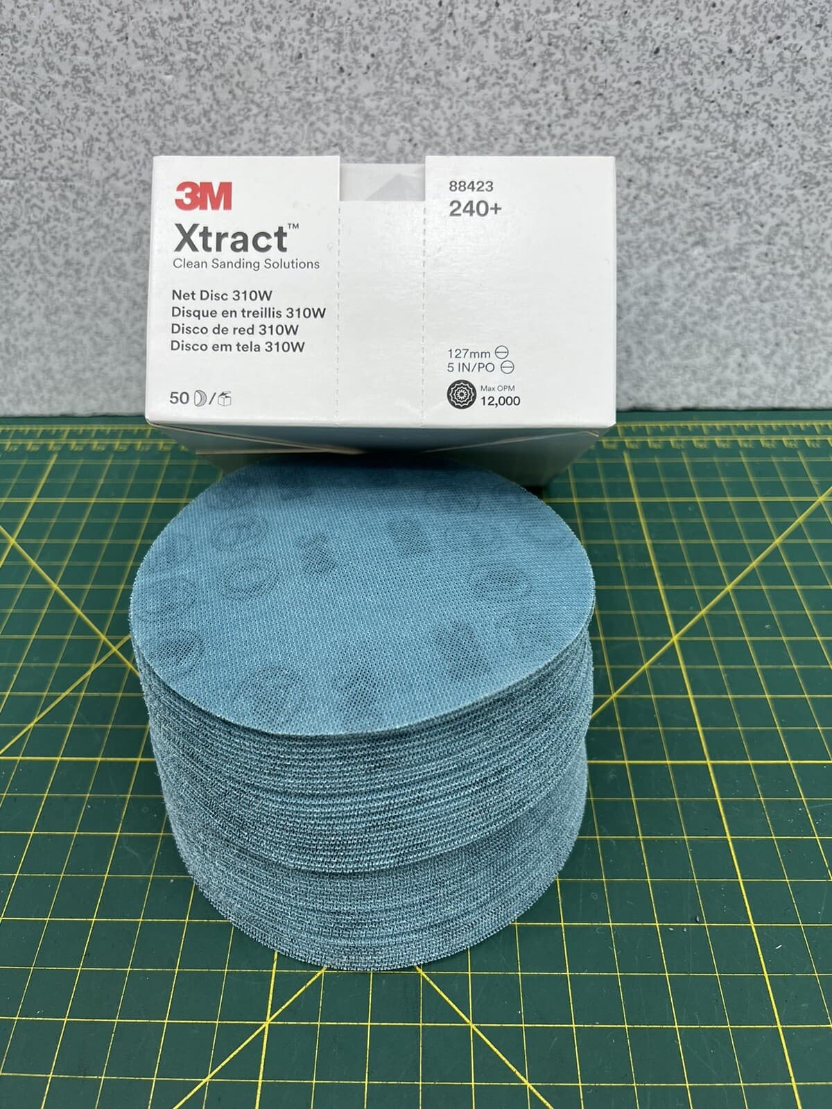 3М 88423 Xtract Net Disc 310W, 240+, 5 in, Die500X, Pack of 50 Hook and Loop