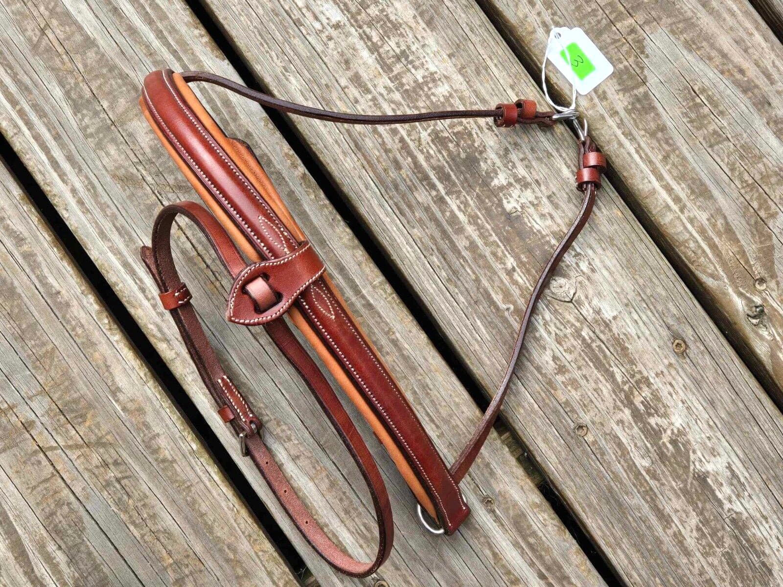 CWD Fancy Stitch Padded Monocrown Crank Caveson Noseband - Size 3 (Full) - NWOT!