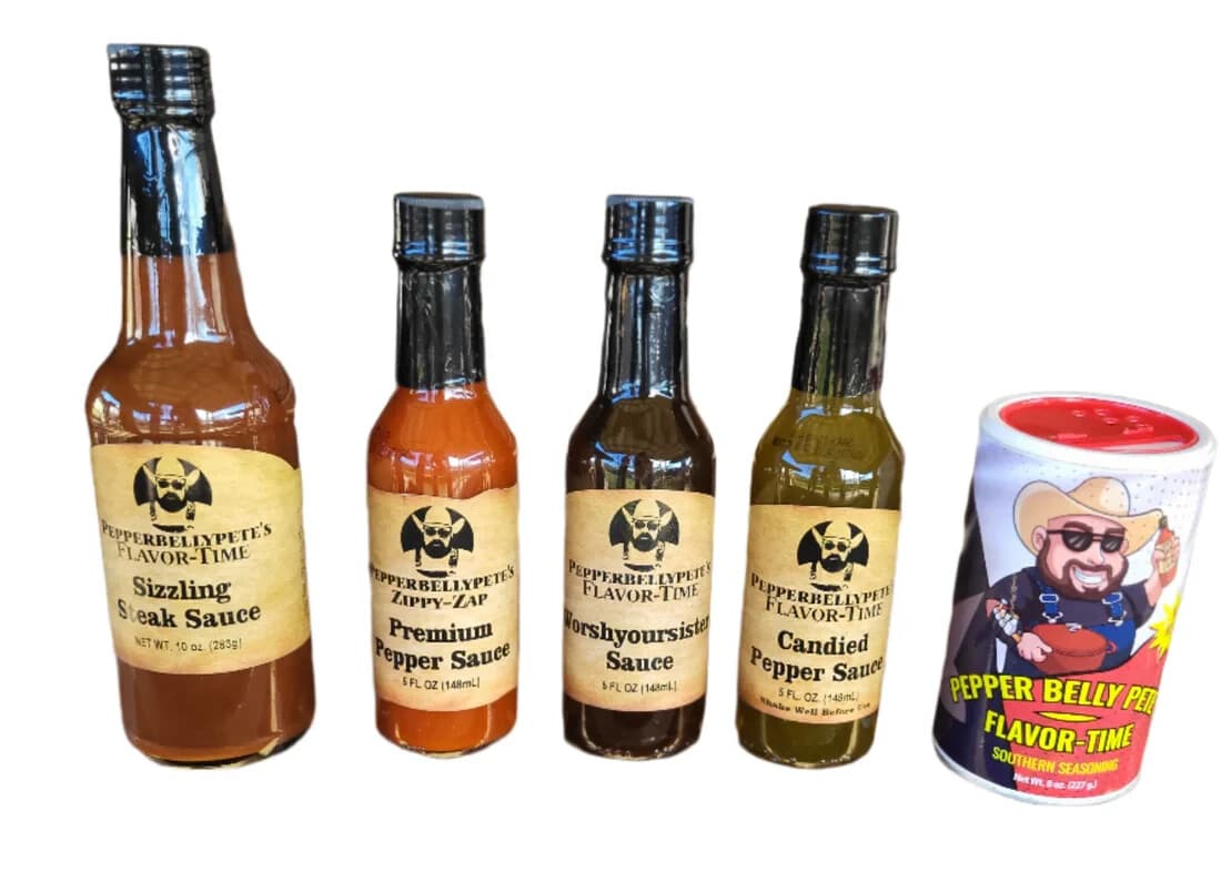 PEPPER BELLY PETE'S SAMPLER PACK -(5 items)