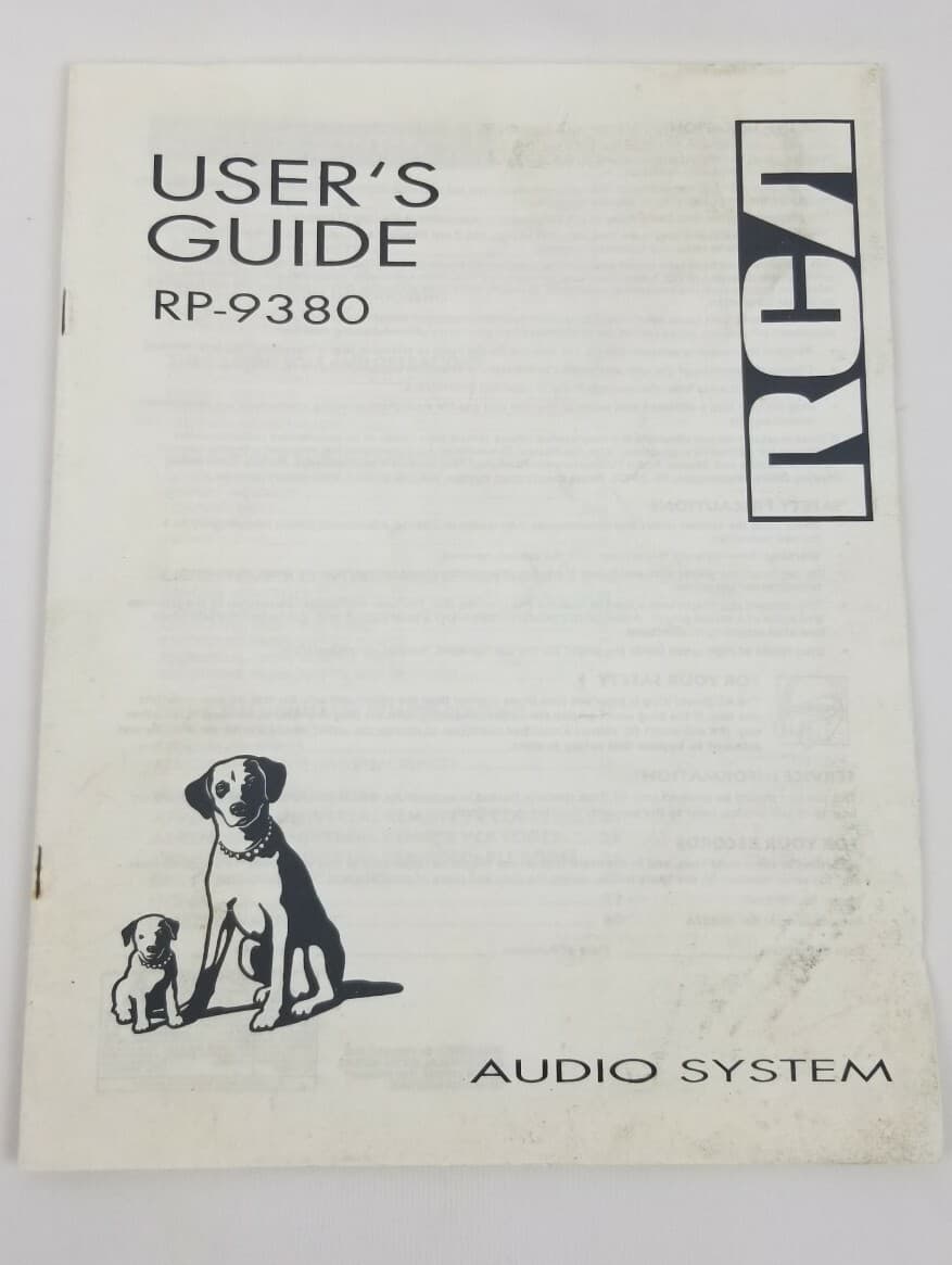 RCA RP 9380 Users Guide Audio System 30 pages 1977