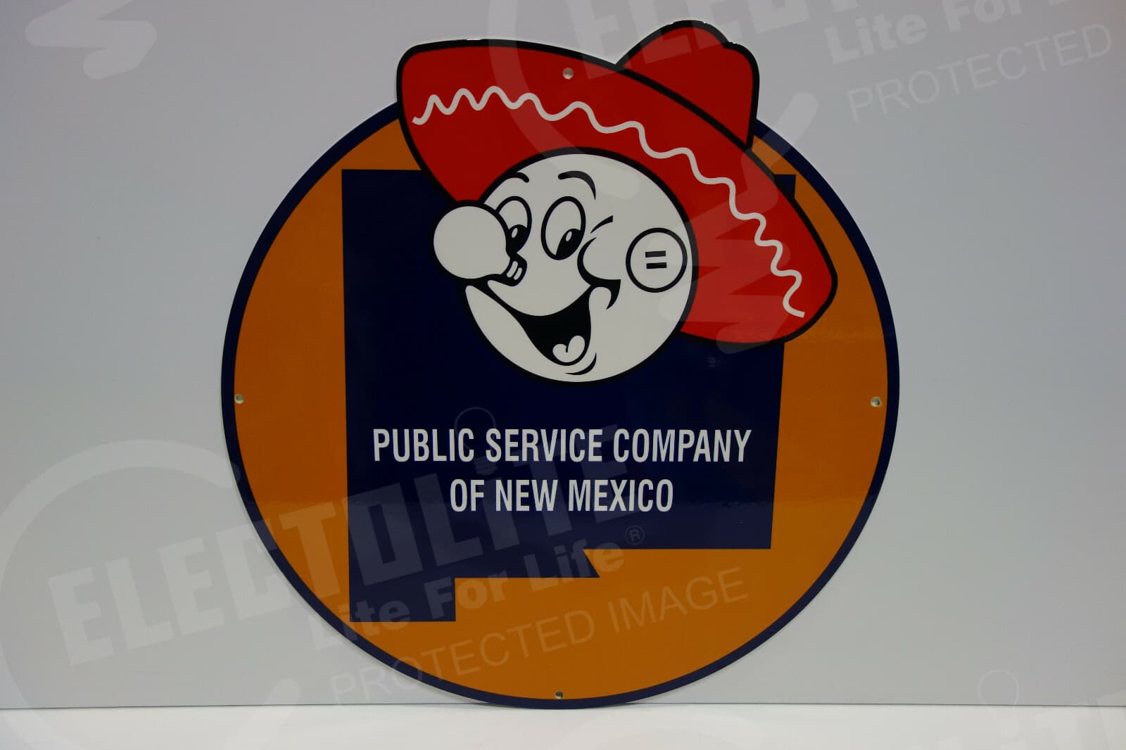 Reddy Kilowatt NEW MEXICO DIE CUT SIGN GREAT COLORS ELECTRICIAN GIFT SIGN