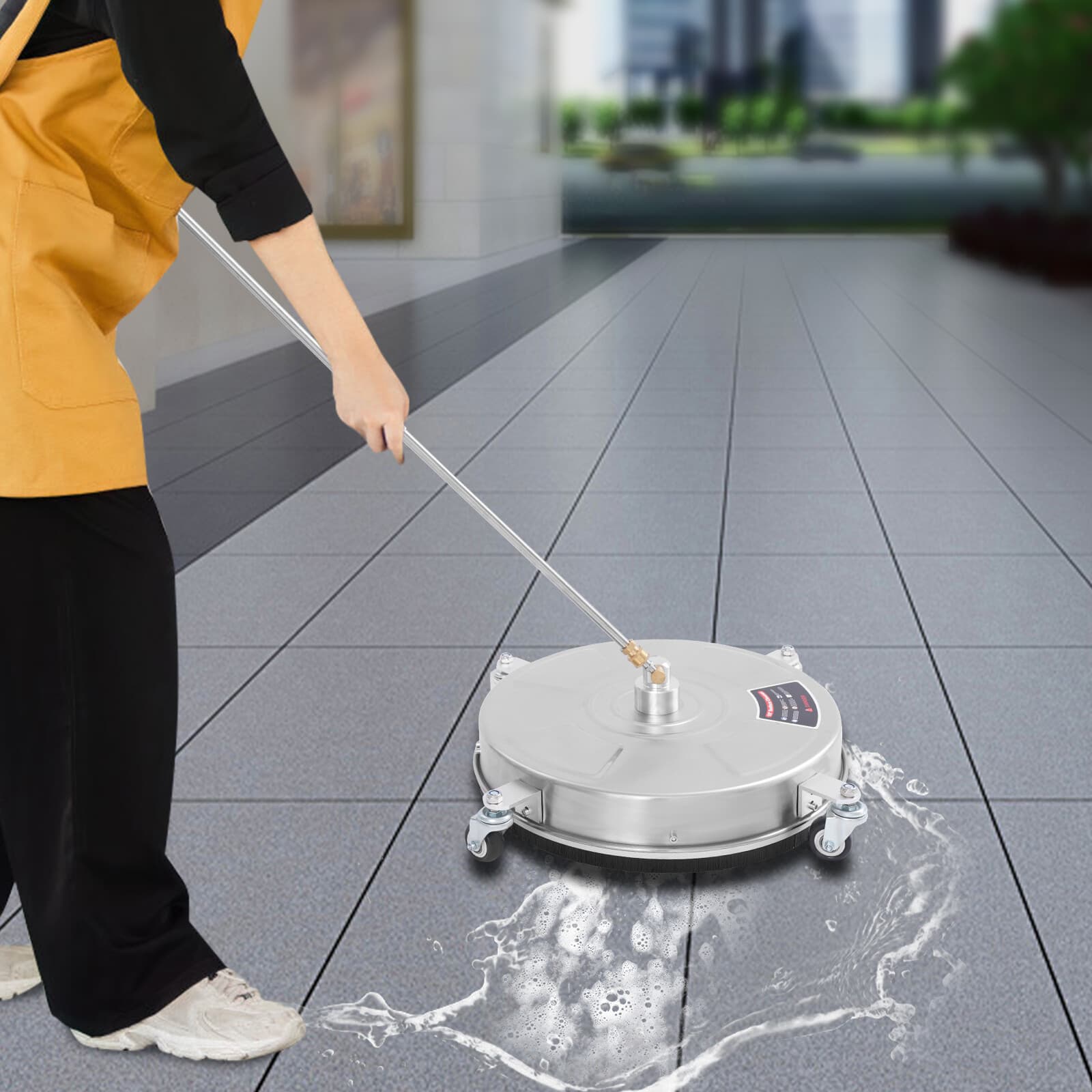 2-Nozzles Surface Cleaner Round Stainless Steel Surface Cleaning Machine 5000PSI