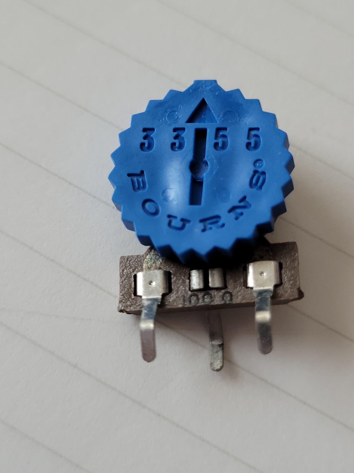10 pcs - Bourns 100 Ohm Verticle Thumb Wheel Trimmer Potentiometer