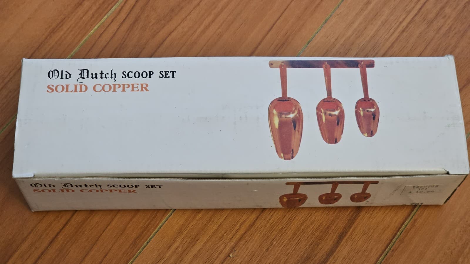 Old Dutch Scoop Set Solid Copper And Brass #701 4pc