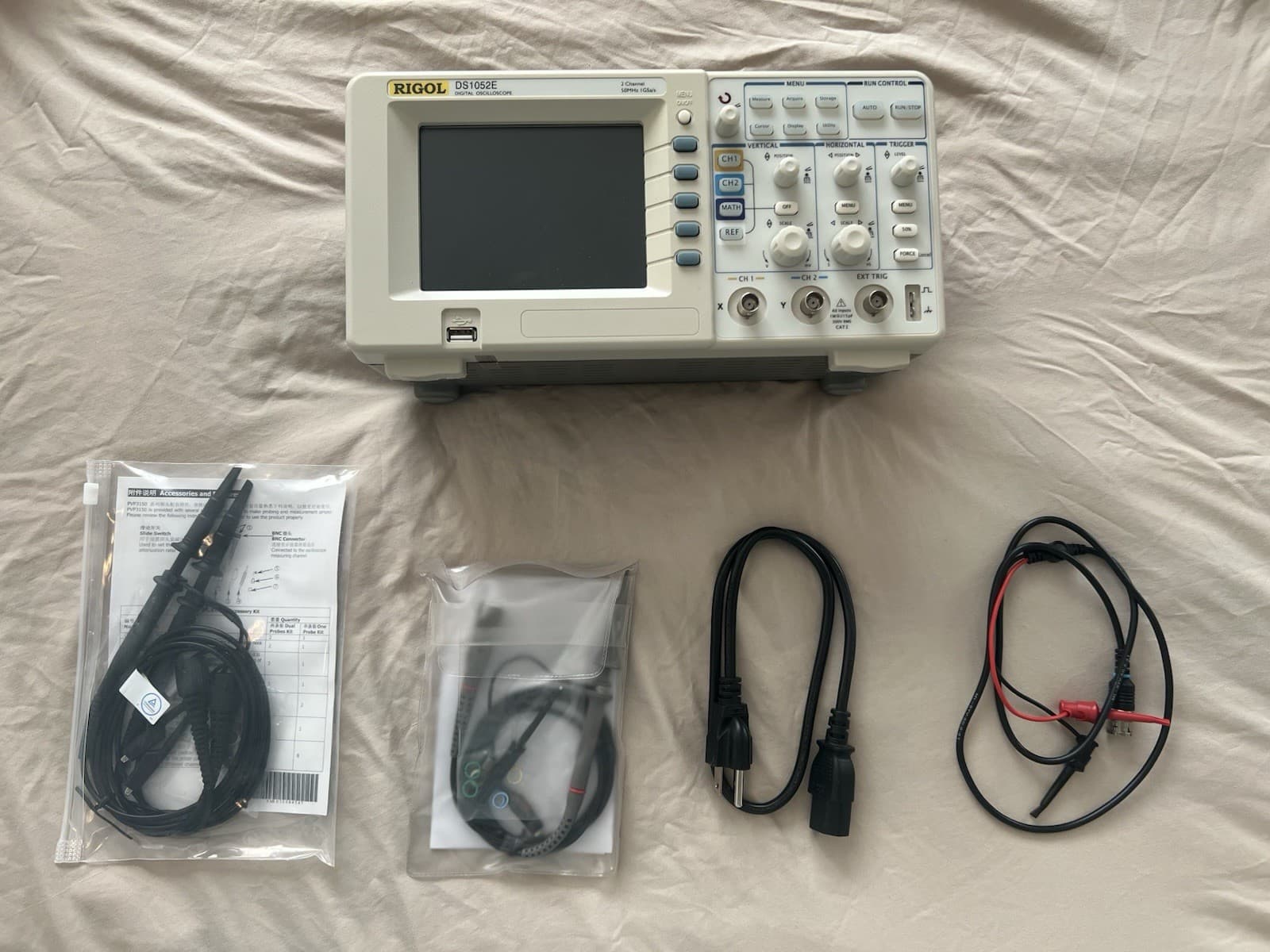 RIGOL DS1052E Oscilloscope 2 Channel 50 MHz With USB - White