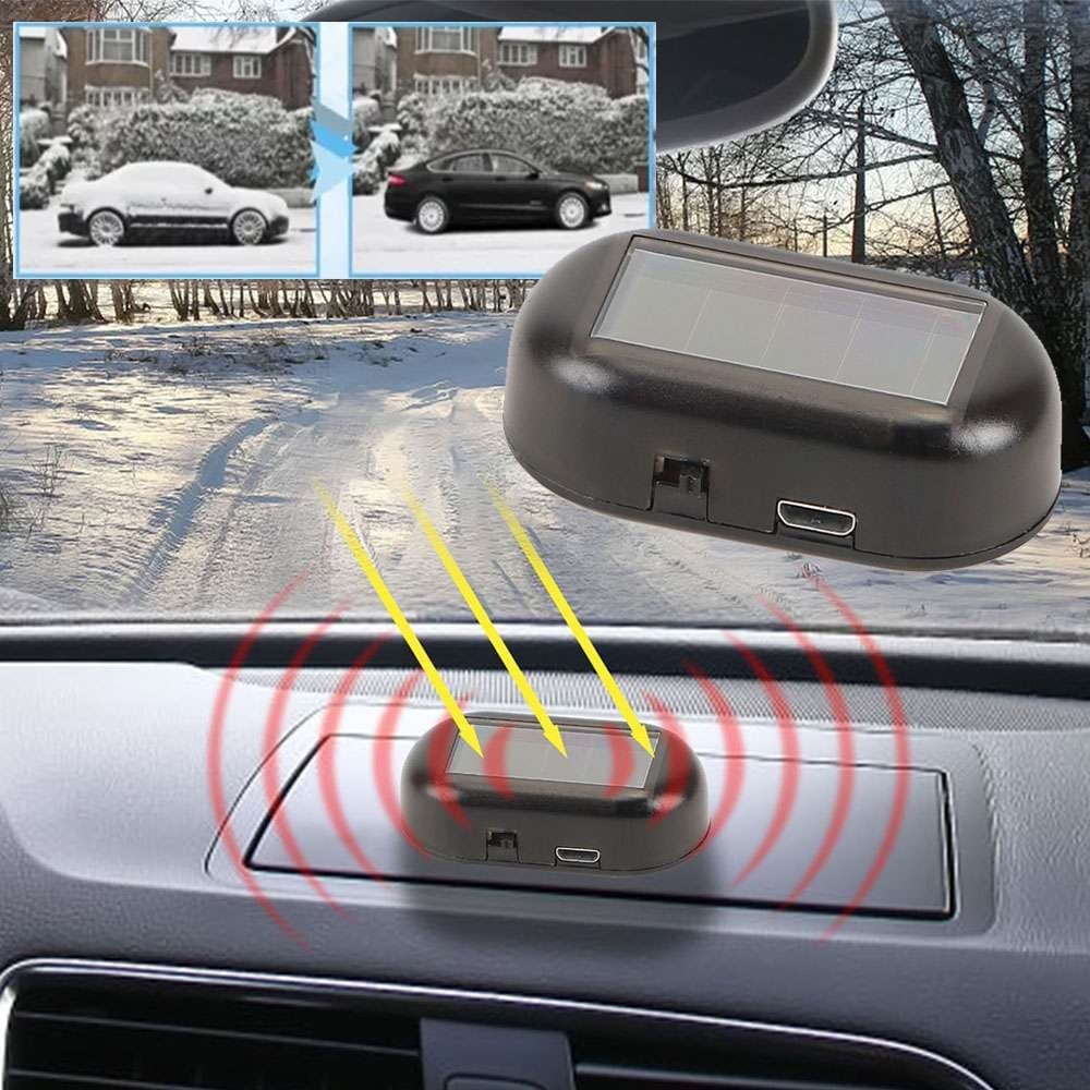 Electromagnetic Car Snow Removal Device,Upgrade Solar Drive Anti-Freeze Car Snow
