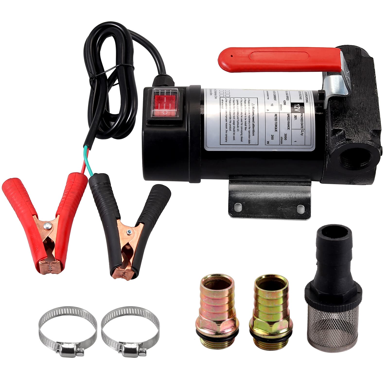 Fuel Transfer Pump Portable Electric Fuel Transfer Pump With Fuel Meter Nozzle