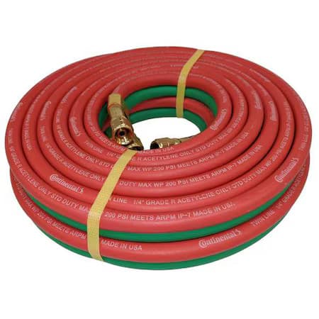 Continental Twr-04-025Bb Twin Line Welding Hose, 1/4", 25 Ft.