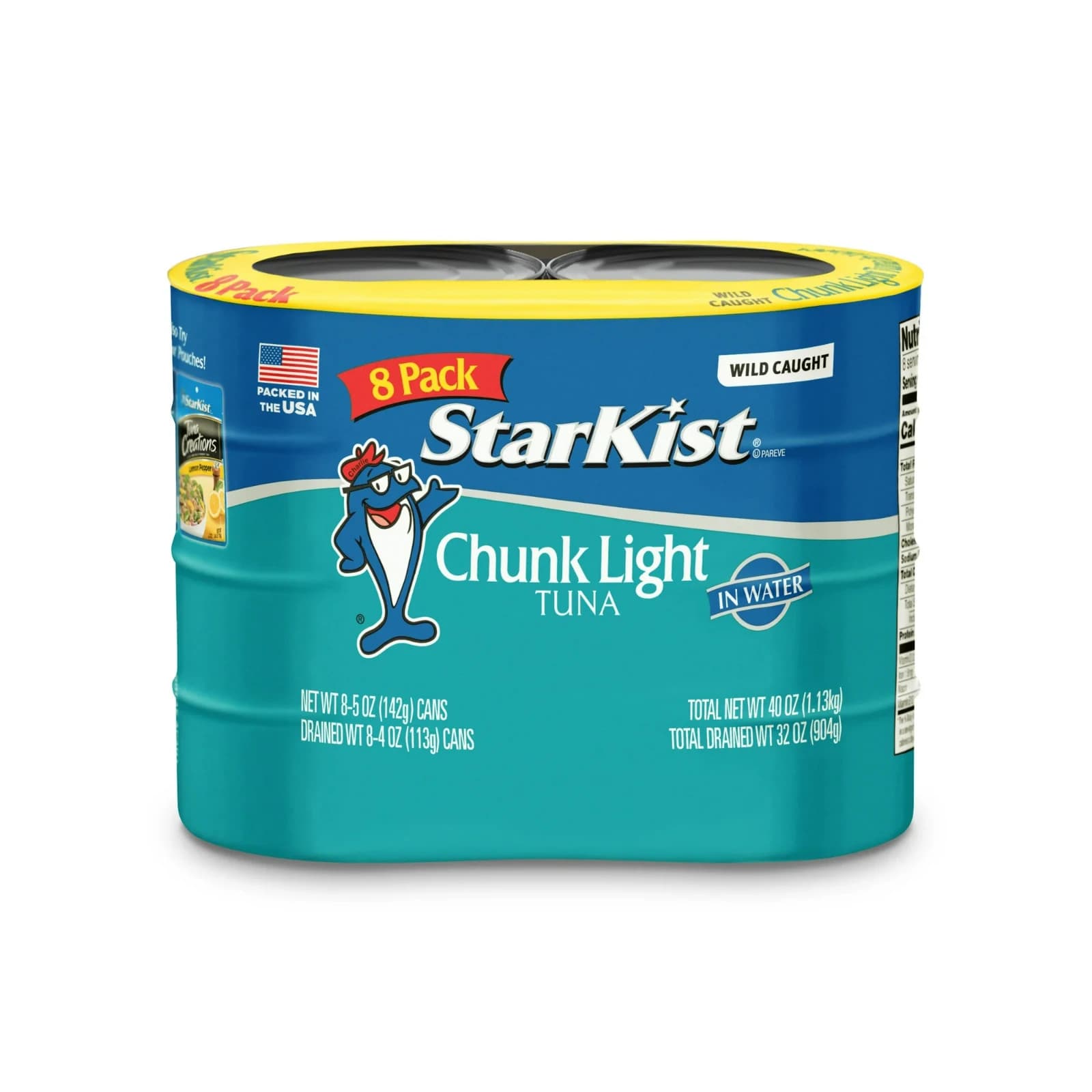 Starkist Chunk Light Tuna in Water 8 Cans 5oz Each Protein Packed