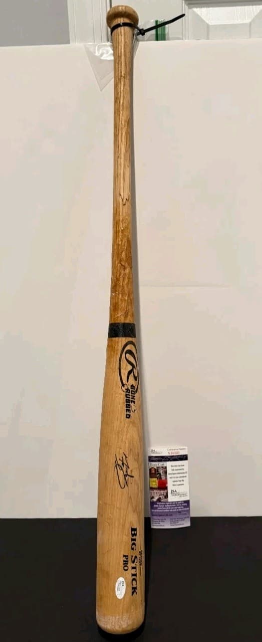 Mookie Betts Signed Game Used Broken Bat Rawlings Big Stick Pro JSA Certified