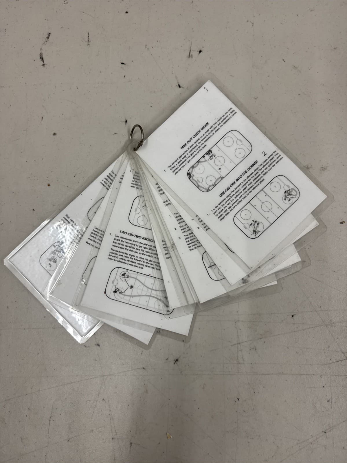 35 LAMINATED ice HOCKEY DRILL CARDS