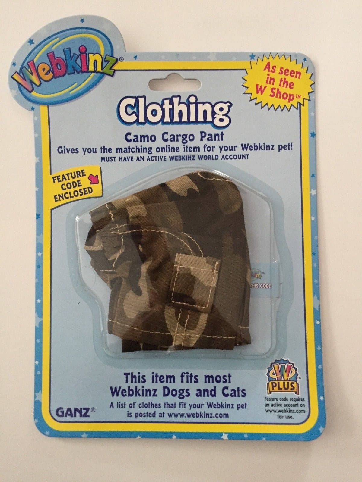 Webkinz Camo Cargo Pants with code
