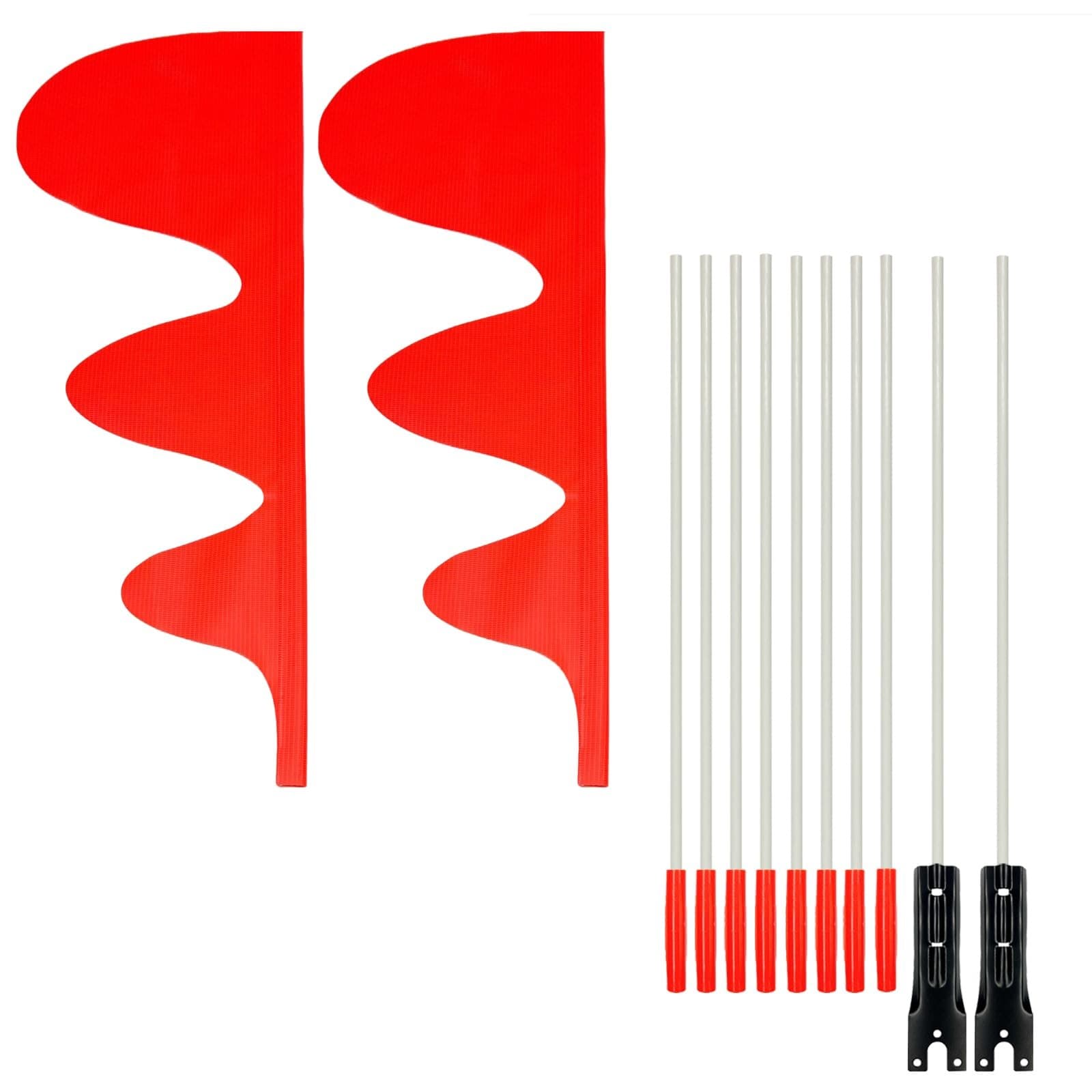 2 Pcs Bike Safety Flag - Adjustable 6 Feet Height Dinosaur Tail Shape With Fi...