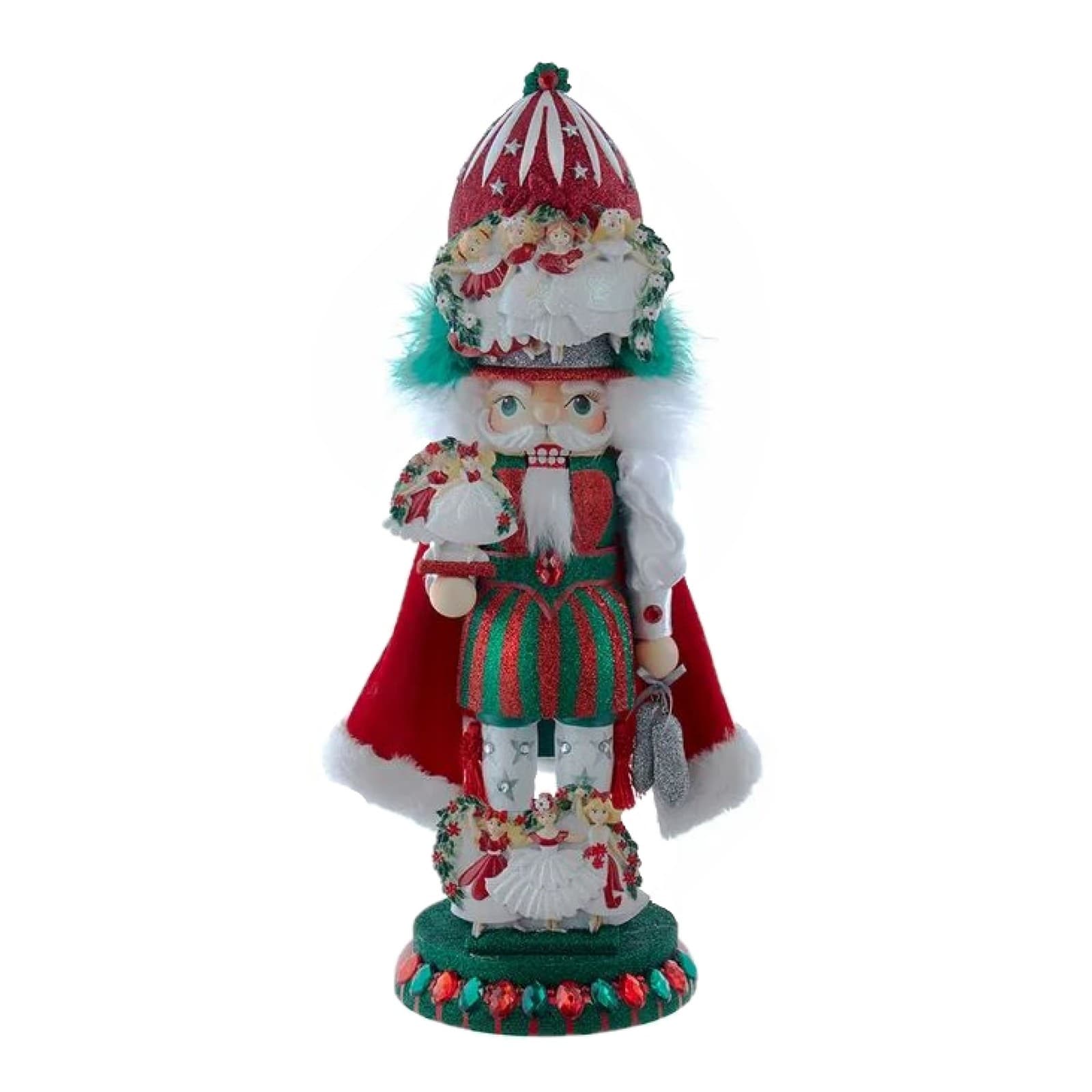 Kurt Adler Wooden Hollywood Nutcracker, 9 Ladies Dancing (9th in Series), 18in