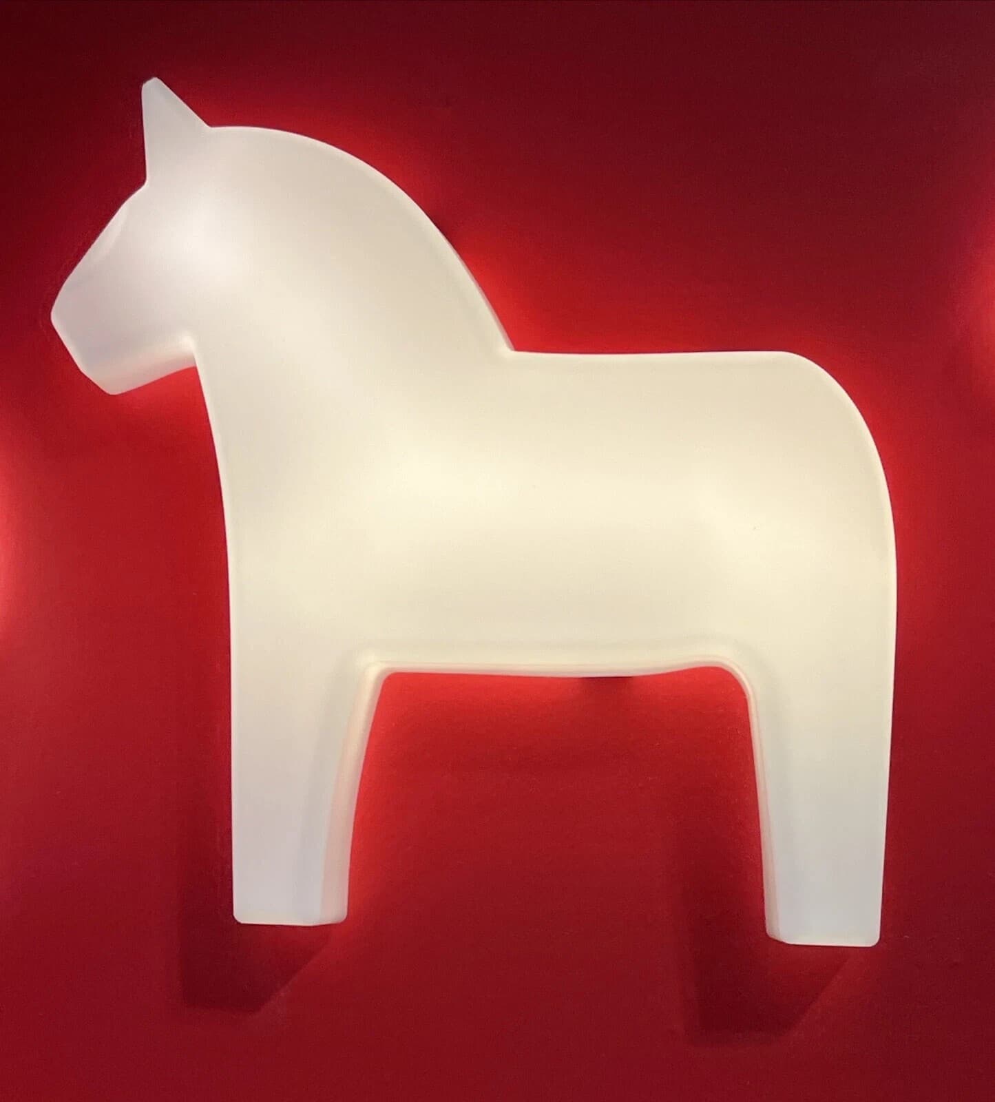 IKEA Hasthage Kids LED Wall Lamp Light ~ Dala Horse White 10 x 10 x2" NEW SEALED