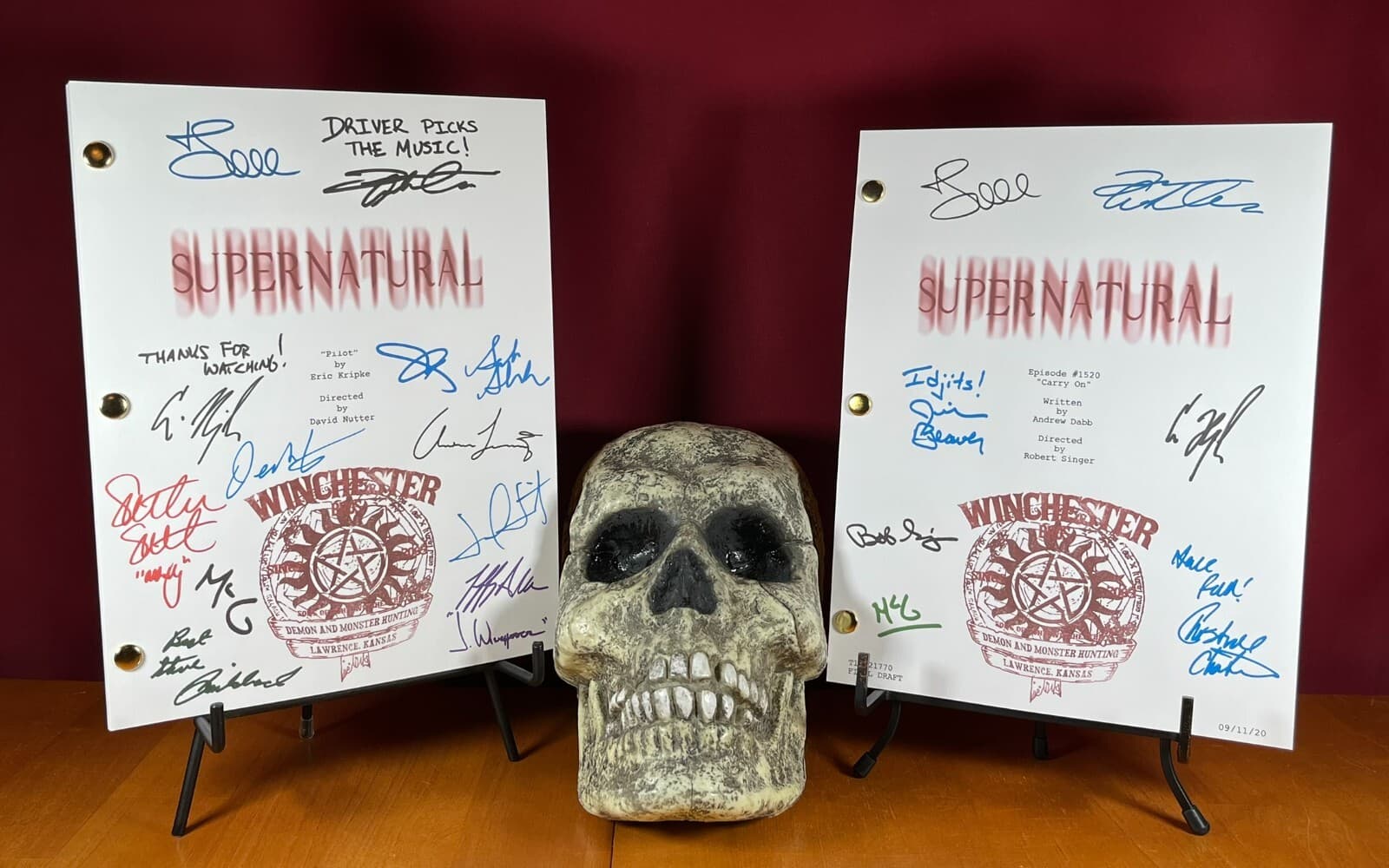Supernatural Pilot & Series Finale Scripts Signed- Autograph Reprints