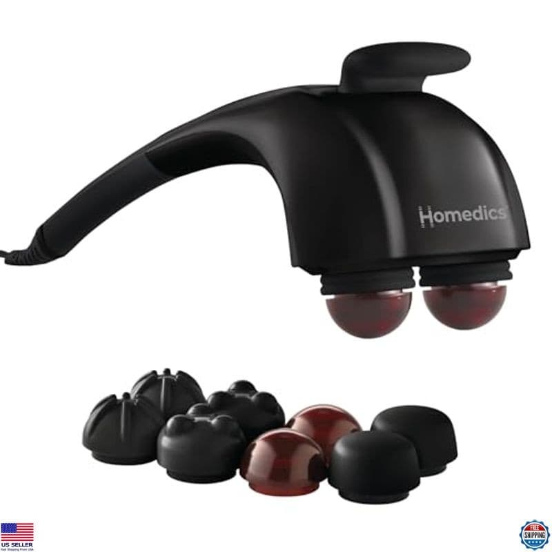 Homedics Handheld Percussion Massager with Heated Nodes for Neck & Body Relief