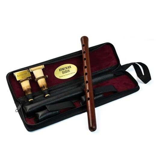 Armenian duduk instrument from Apricot wood with Eco-leather case