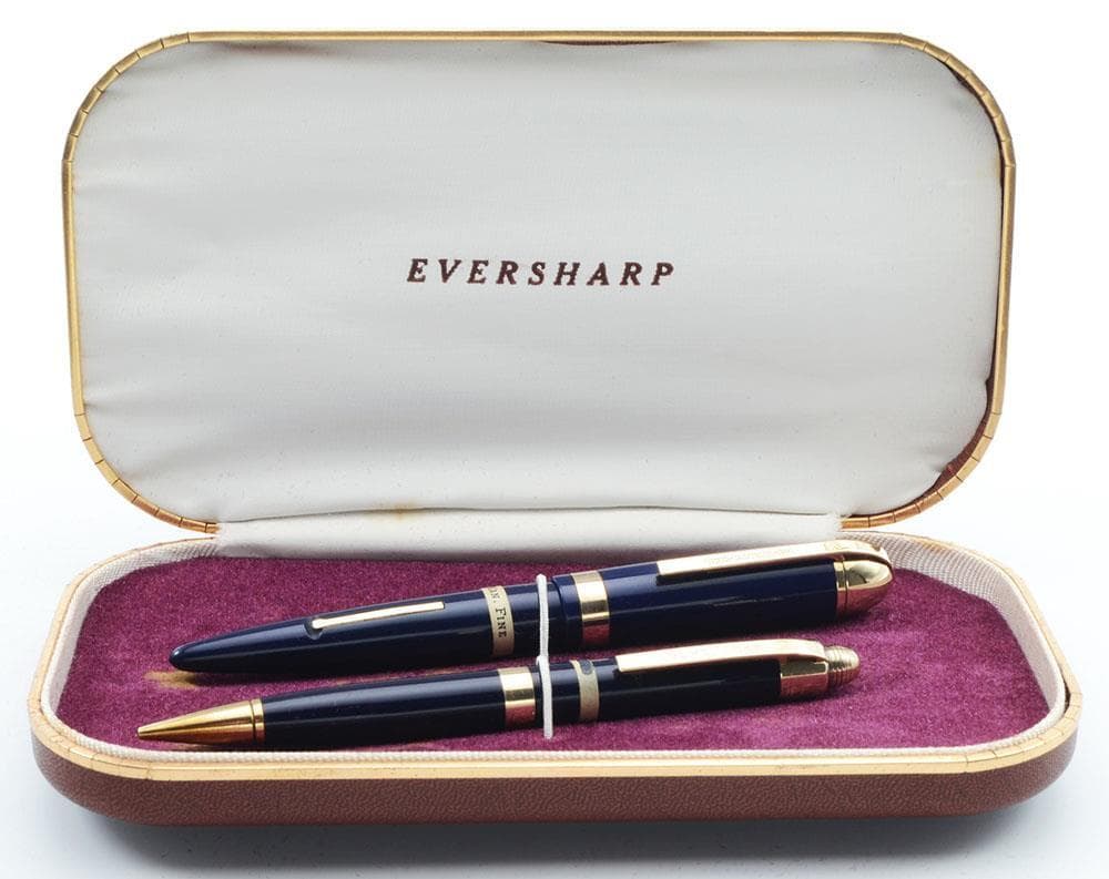 Eversharp J76 Skyline Demi Fountain Pen Set - Blue, 14k Manifold Medium (New)