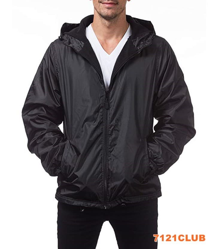 PRO CLUB MEN'S WINDBREAKER LIGHTWEIGHT WATERPROOF HOODED RAIN JACKET BIG & TALL