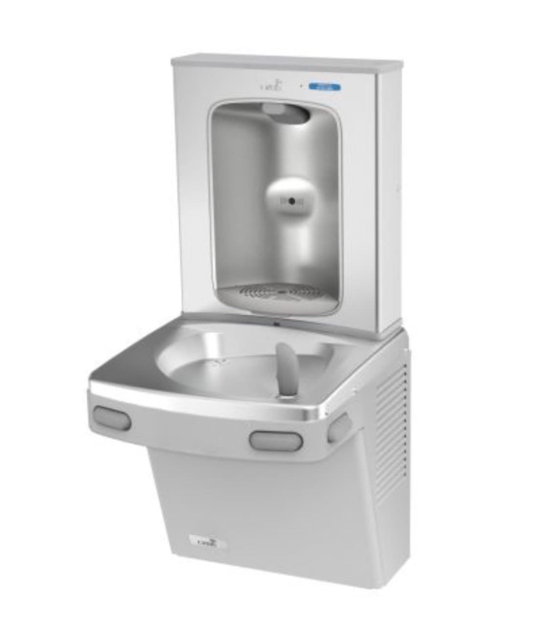 OASIS Bottle Filler & Refrigerated Water Cooler Fountain In Stainless/Grey