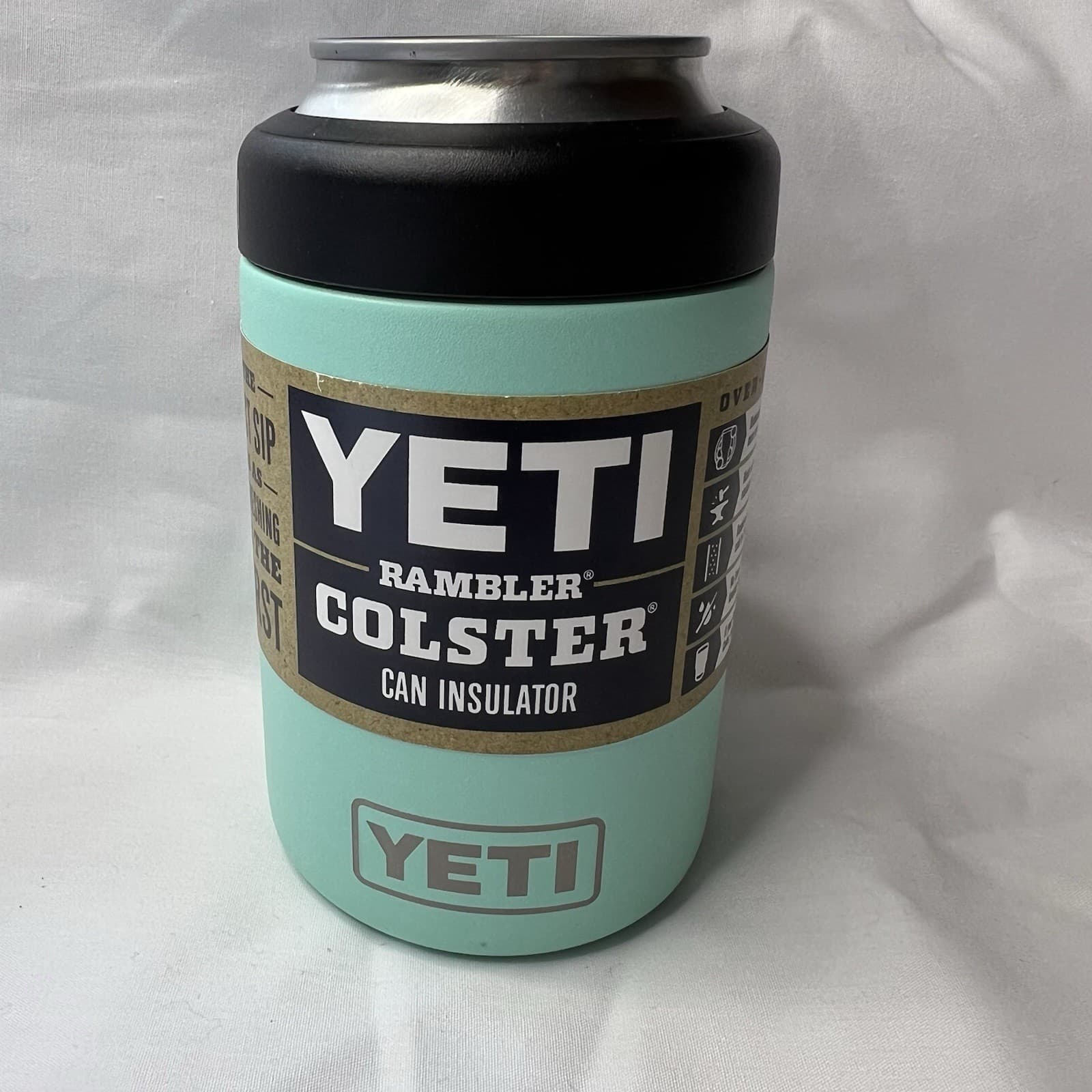 YETI Rambler 12 oz Seafoam Green Colster Can Insulator