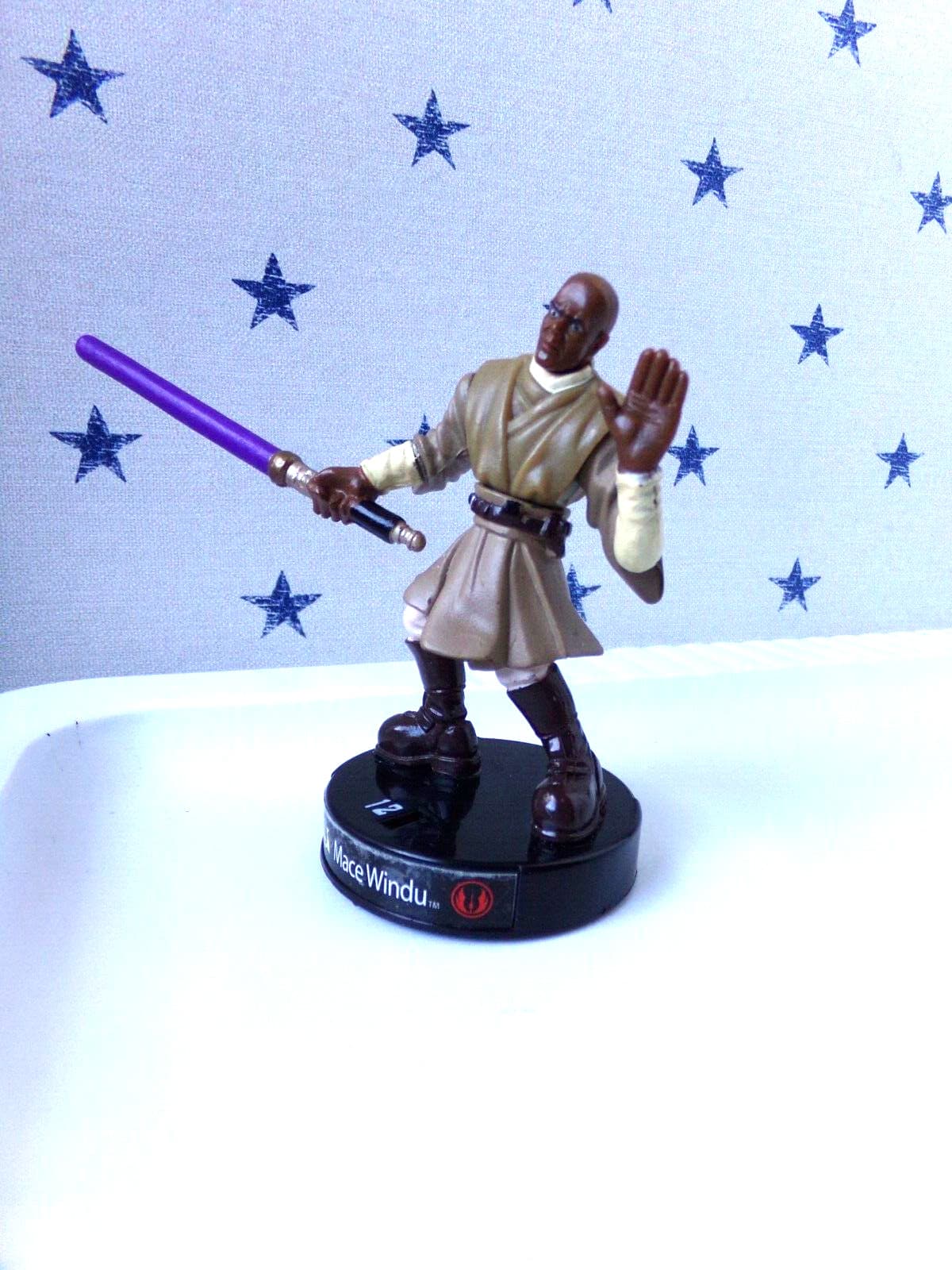 MACE WINDU Game Piece Action Figure Star Wars Attackback Battle Hasbro Toy 2005