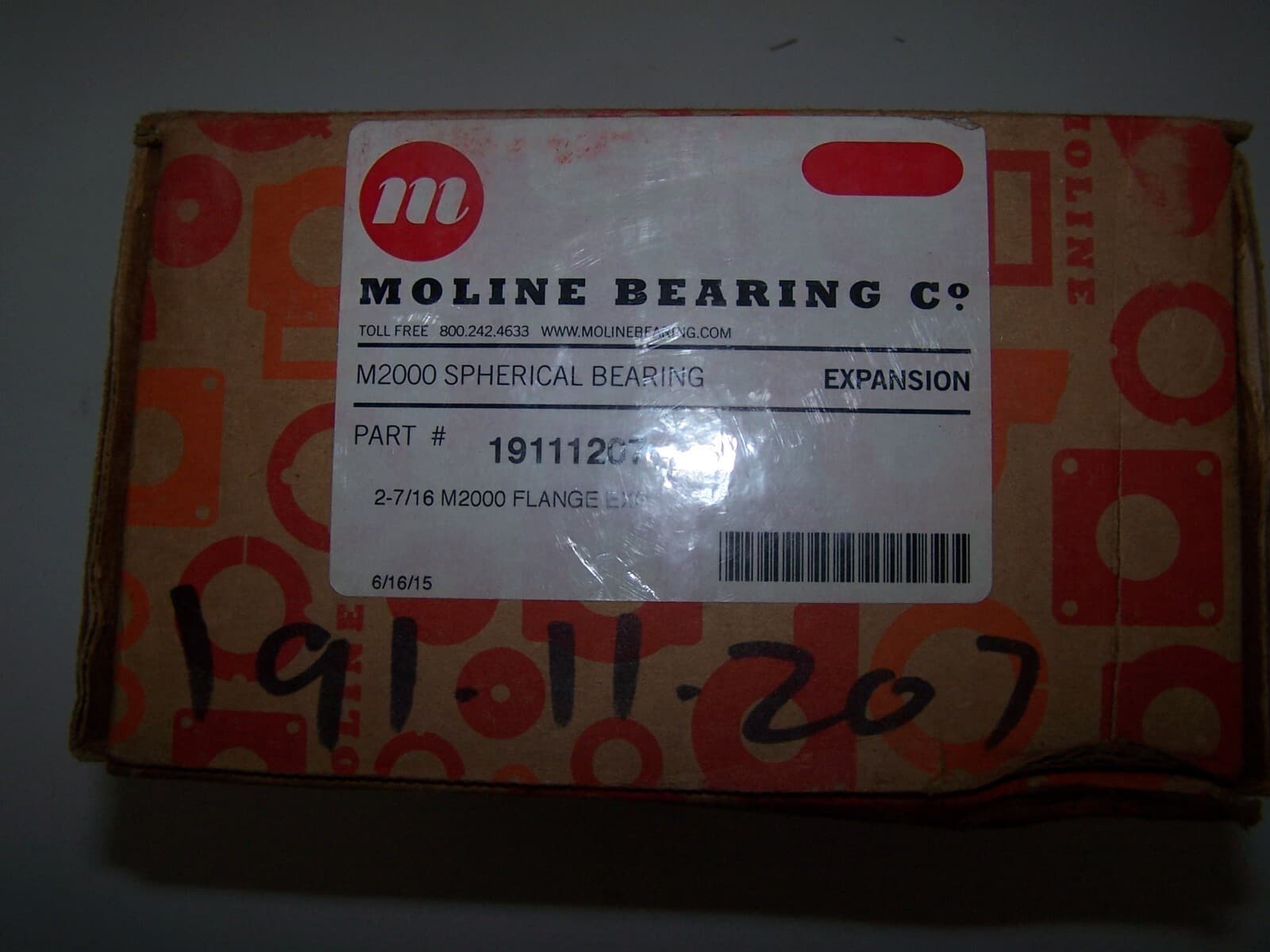 19111207 - MOLINE BEARING - 2-7/16 M2000 4-BOLT SPHERICAL BEARING EXPANSION