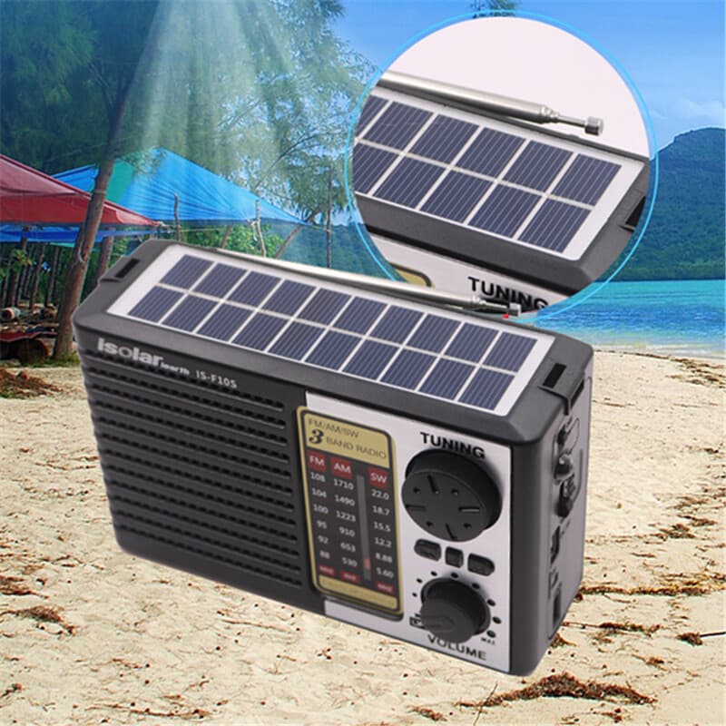 Solar Portable FM/AM SW Radio Digital Bluetooth Speaker MP3 Player Rechargeable