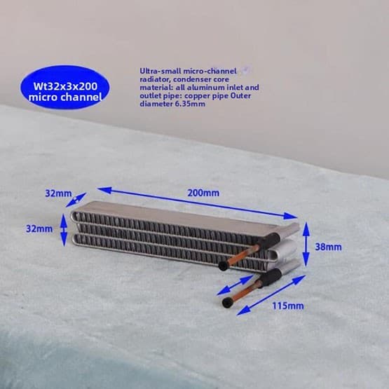 1 Pc. New PURSWAV WT32X3X200 Microchannel Micro Cooler Mini Heat Exchanger ASSY