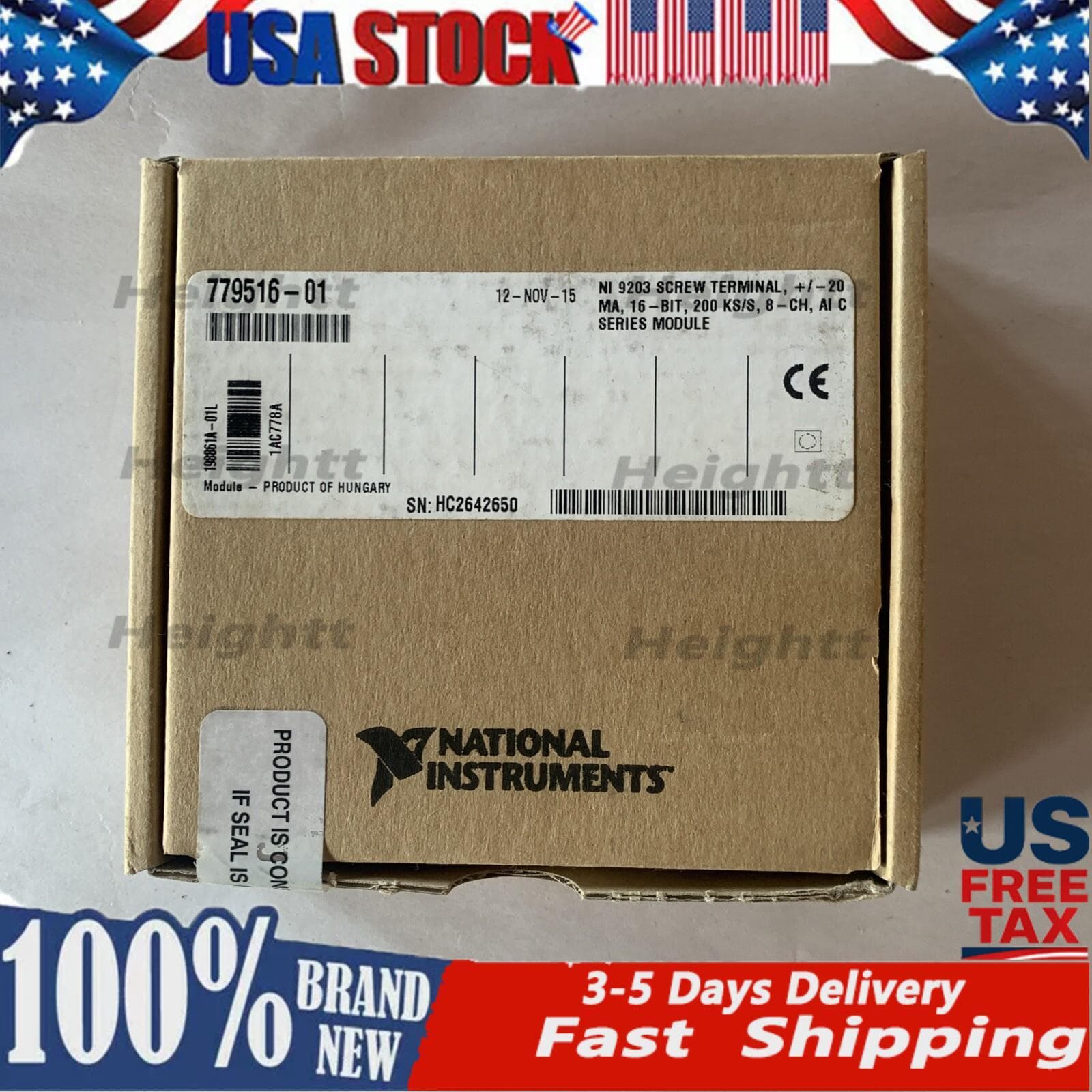NI 9203 National Instruments NI- 9203 cDAQ Analog Current Input Module 779516-01