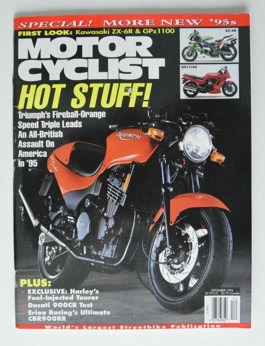 December 1994 Triumph Speed Triple Ducati 900CR Erion CBR900RR CYCLIST MOTOR