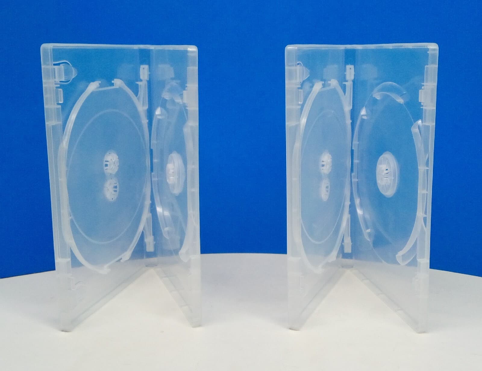 Lot Of 2 (Transparent) 3 Disc DVD Replacement Cases