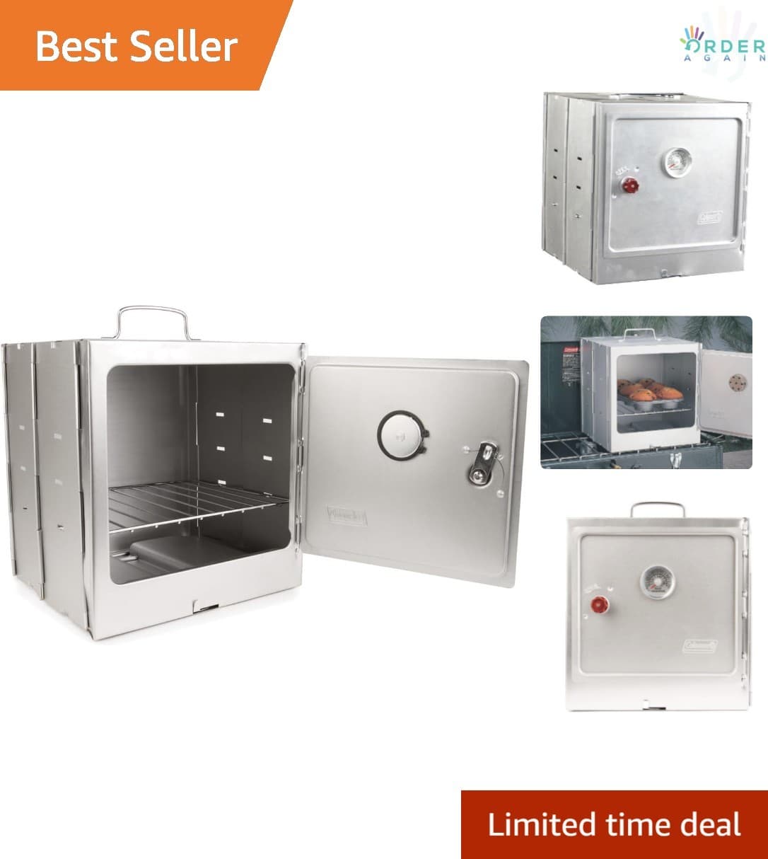 Portable Camping Oven Aluminum Foldable Stove Top Bakes & Roasts for Outdoors