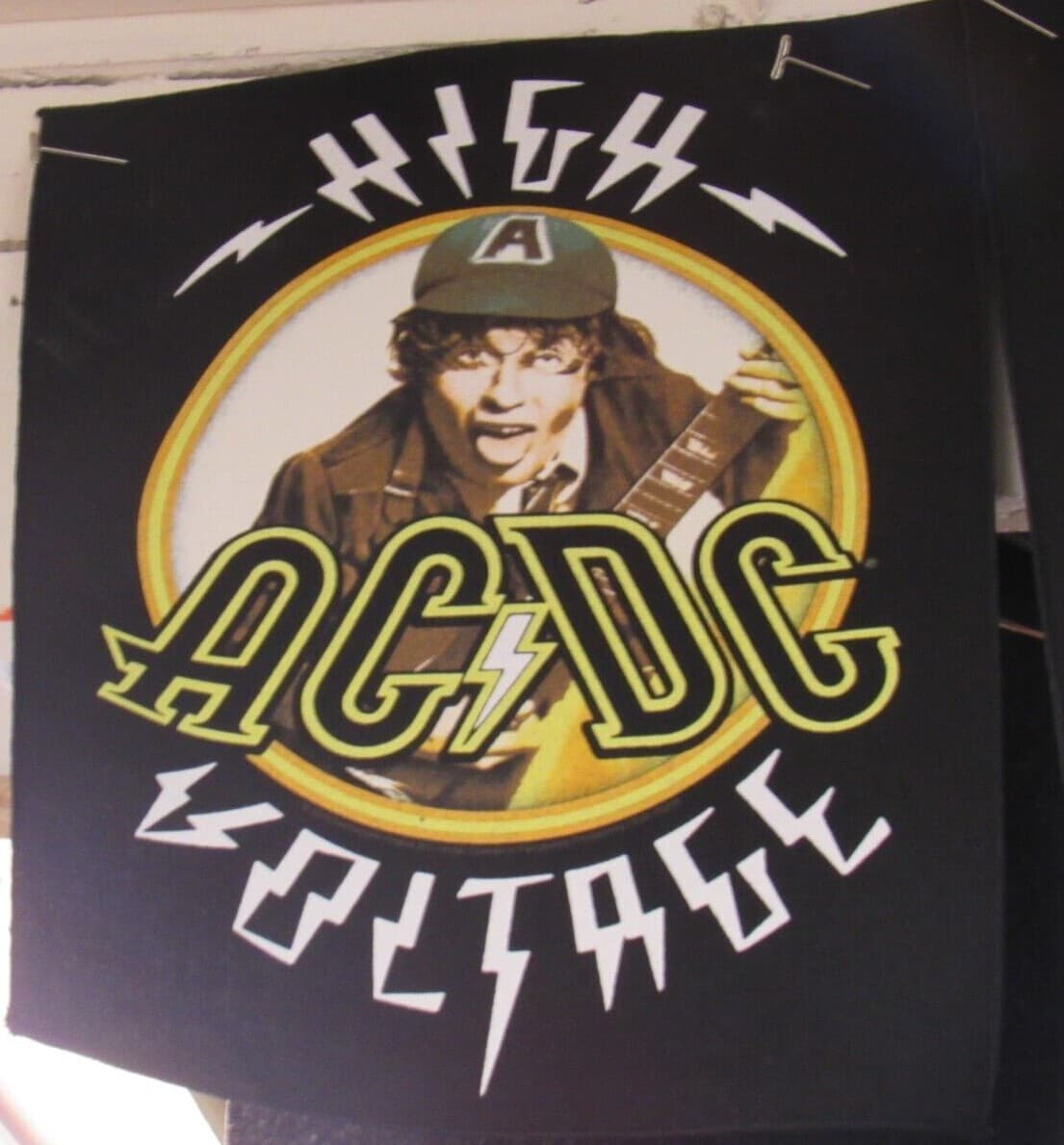 AC/DC ANGUS BACK PATCH NEW RARE COLLECTABLE WOVEN ENGLISH IMPORT BACKPATCH