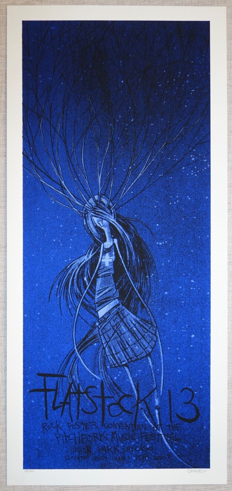 2007 Pitchfork & Flatstock 13 Chicago Silkscreen Poster s/n by Daniel Danger