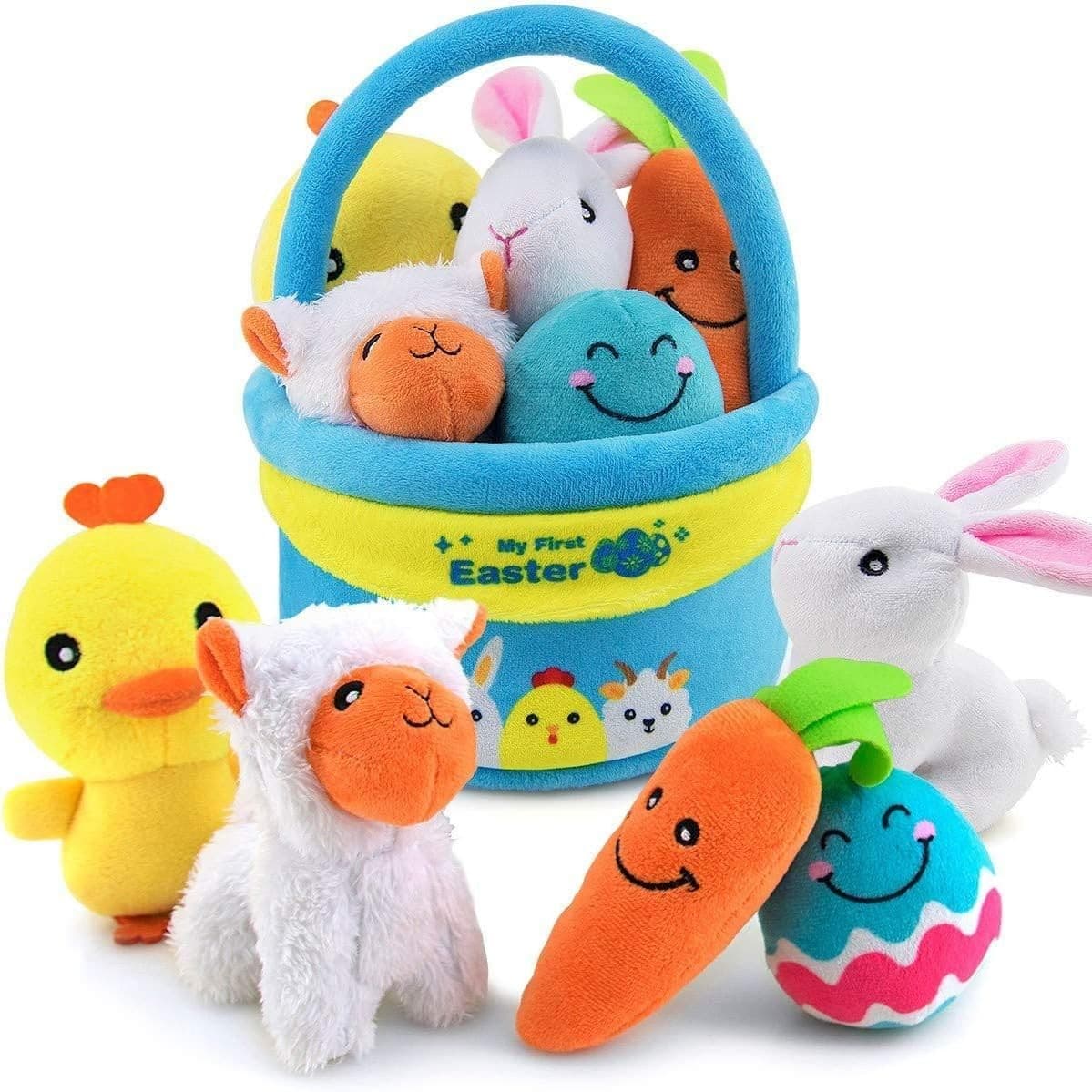 teytoy My First Easter Basket Playset Stuffed, Nontoxic Fabric Baby Toys...