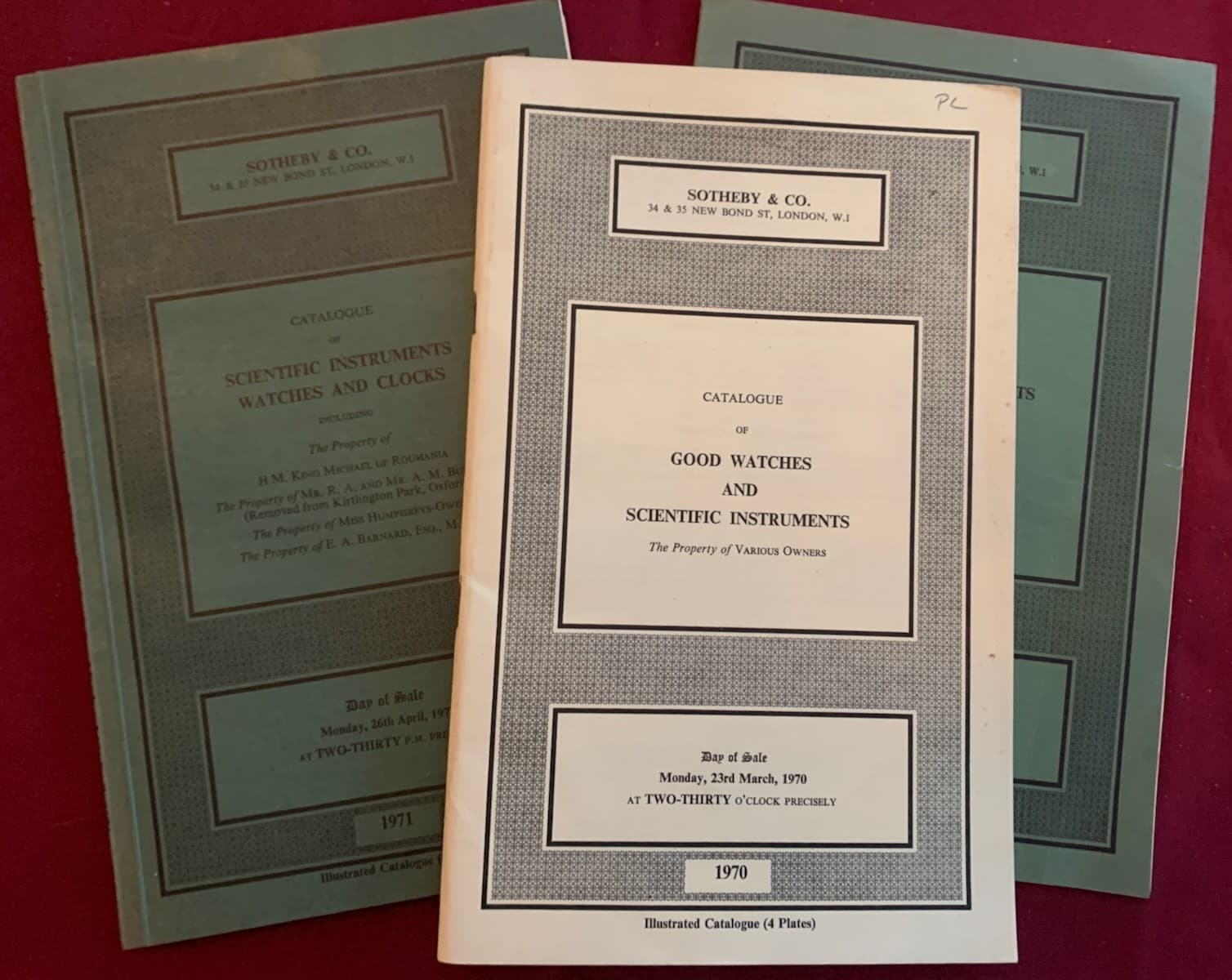 Antique Scientific Instruments -Three 1970s Sotheby Antiques Auction Catalogs