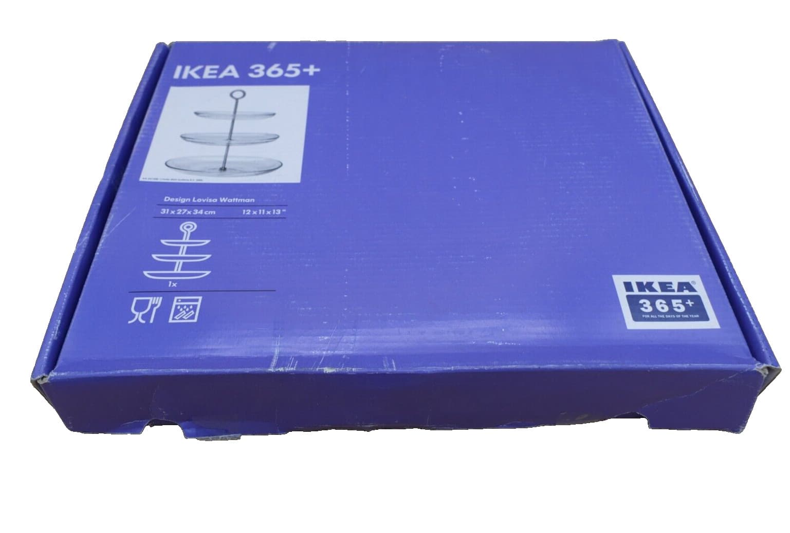 IKEA 365+ Three Tier Serving Dish Design Lovisa Wattman 12" x 11" x 13" 19895