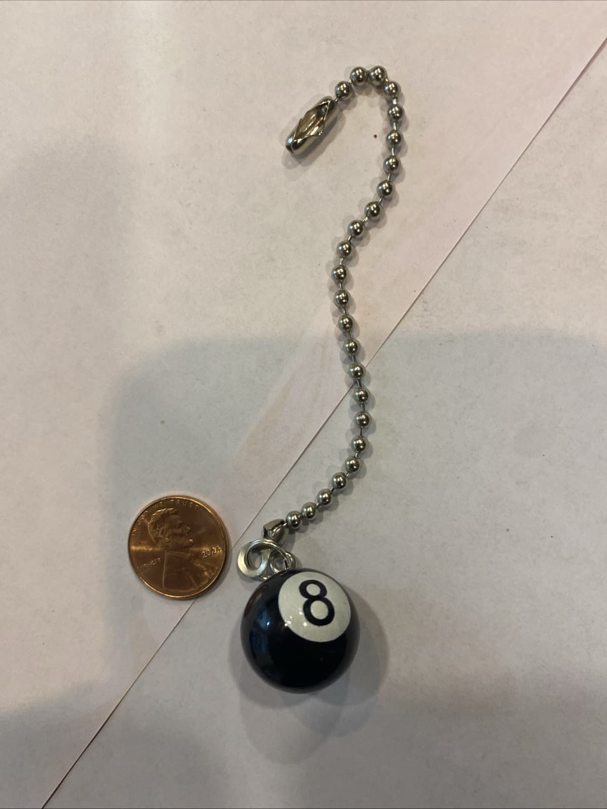 Vintage Pool Ball Billiards 8 Ball Fan Pull. Pool Light Pull Brand New