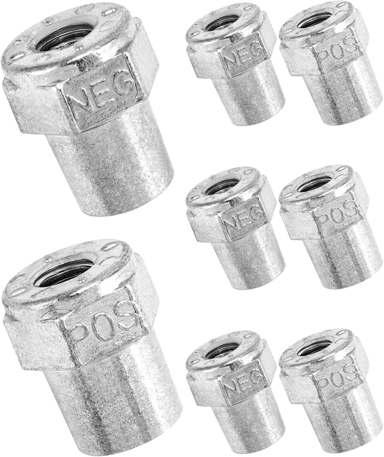 Car Positive Negative Battery Post Terminal, 4 Pair Zinc Alloy Battery Adapter,