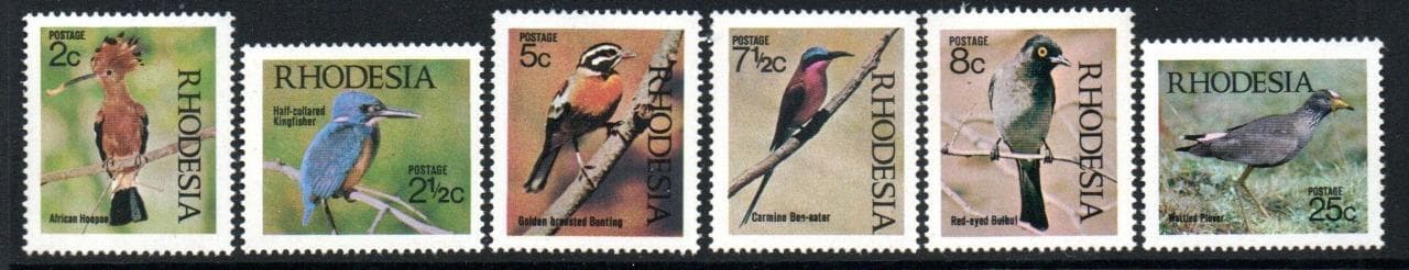 RHODESIA MNH 1971 Birds of Rhodesia 1st Issue