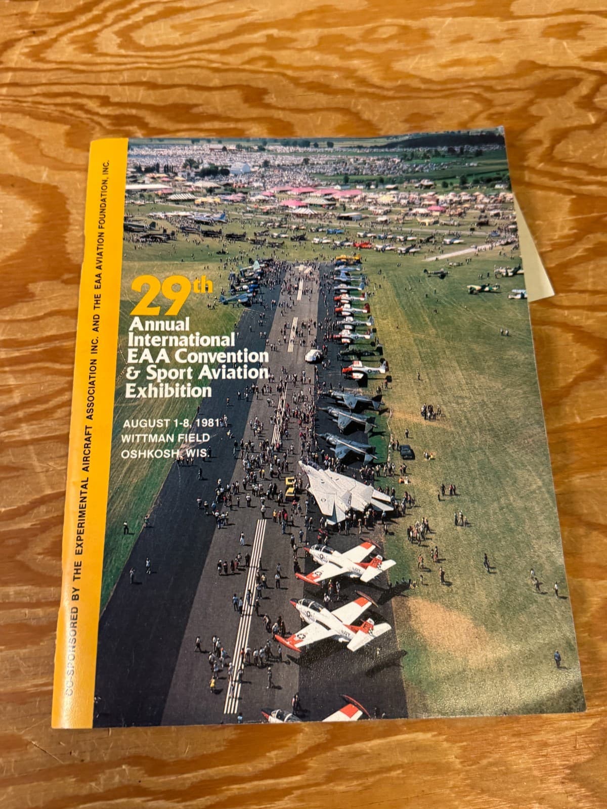 Vintage 1981 Oshkosh EAA 29th Annual EAA Sport Convention Program & 2 Tickets