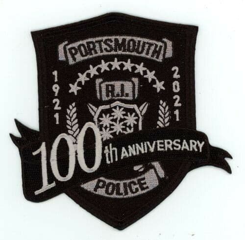 RHODE ISLAND RI PORTSMOUTH POLICE 100 ANNIVERSARY SUBDUED SHOULDER PATCH SHERIFF