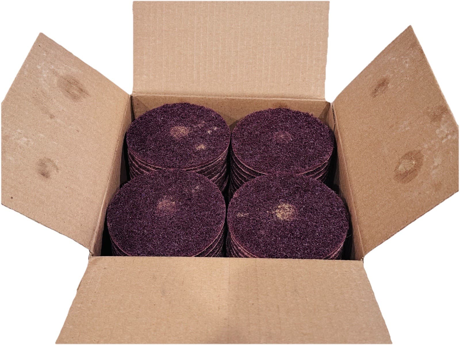 100 Scotch-Brite 4” x 5/8" Coarse Hook Loop Precision Surface Conditioning Disc